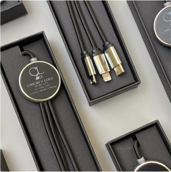 best high top quality custom branded customized retractable fashionable luxury premium corporate wedding 3-in-1 multi-charging cable souvenir gift item design and printing in Lagos, Abuja, Nigeria, Africa.