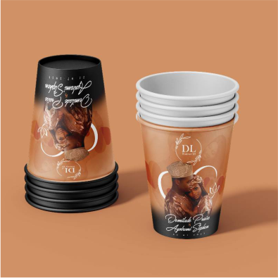 Customized branded best high top quality custom luxury premium corporate wedding event party paper cup design and printing in Lagos, Abuja, Nigeria, Africa.
