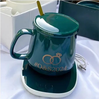 High best top quality customized branded custom premium retractable corporate ceramic mug with heating pad wedding souvenir gift item design and printing
                                                        in Lagos, Abuja, Nigeria, Africa.
