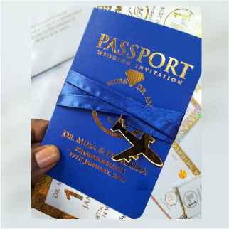 Customized high top quality custom branded promotional retractable fashionable luxury premium corporate wedding passport invitation wedding stationeries item design and printing in Lagos, Abuja, Nigeria, Africa