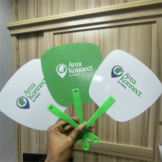 Top high best quality customized branded standard fancy retractable promotional luxury premium PVC handfan design and printing in Lagos, Abuja, Nigeria Africa.