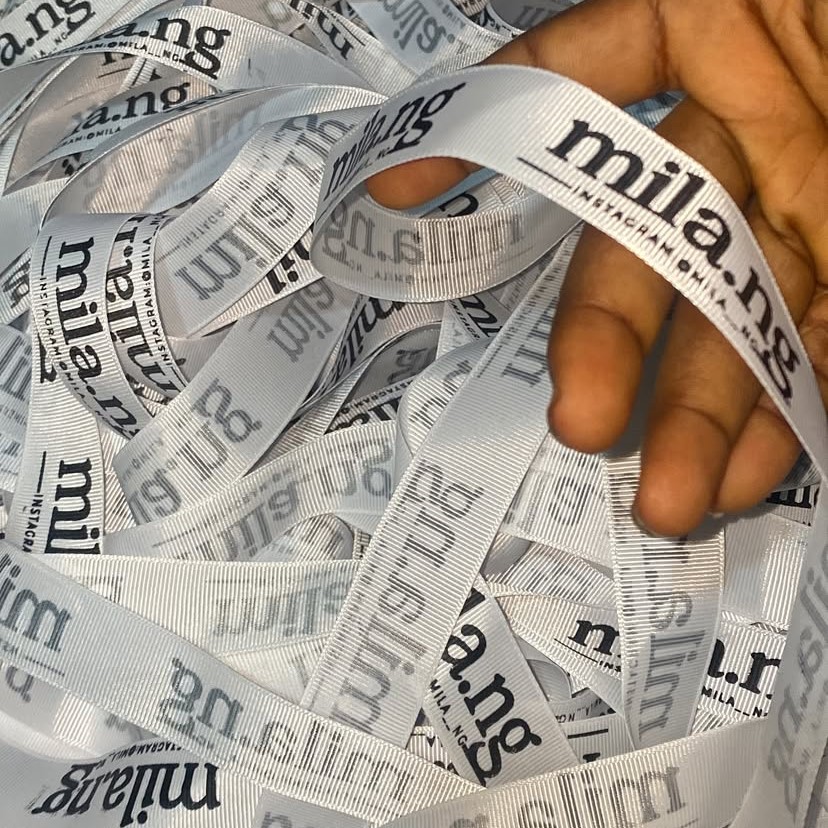 High top best quality customized branded custom retractable company satin ribbon branding design and printing in Lagos, Abuja, Nigeria, Africa.