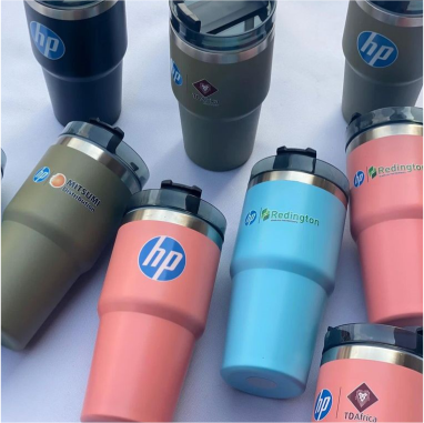 best high top quality custom branded customized retractable fashionable luxury travel mug design and printing in Lagos, Abuja, Nigeria, Africa.