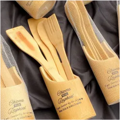 Best high top quality customized branded fashionable retractable luxury premium wedding event bamboo spatula spoon set design and printing in Lagos, Abuja, Nigeria, Africa.