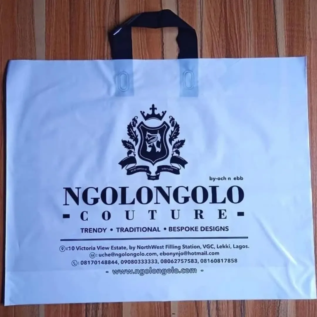Best high top quality customized branded fashionable retractable promotional company luxury fancy loop handle nylon bag design and printing in Lagos, Abuja, Nigeria, Africa.