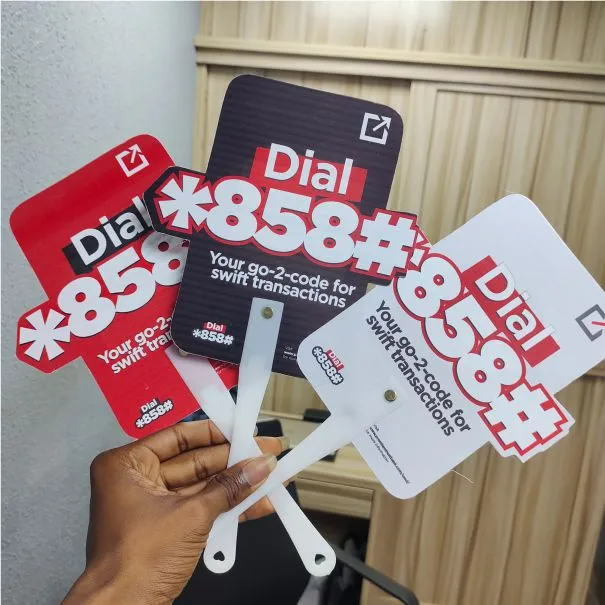 High top best quality customized branded custom retractable event souvenir handfan design and printing in Lagos, Abuja, Nigeria, Africa.