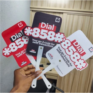 Customized branded best high top quality custom luxury premium corporate PVC handfan design and printing in Lagos, Abuja, Nigeria, Africa.