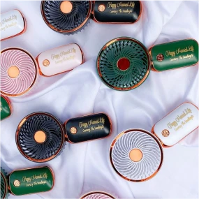 Top high best quality customized branded standard fancy retractable promotional luxury premium mini rechargeable hand fan event souvenir gift item design and printing in Lagos, Abuja, Nigeria Africa.