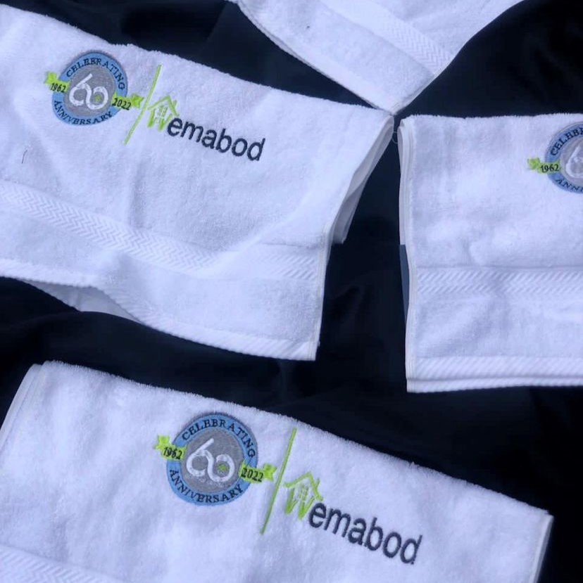 Best quality embroidered face towel company logo branded face towel design and printing in lagos nigeria