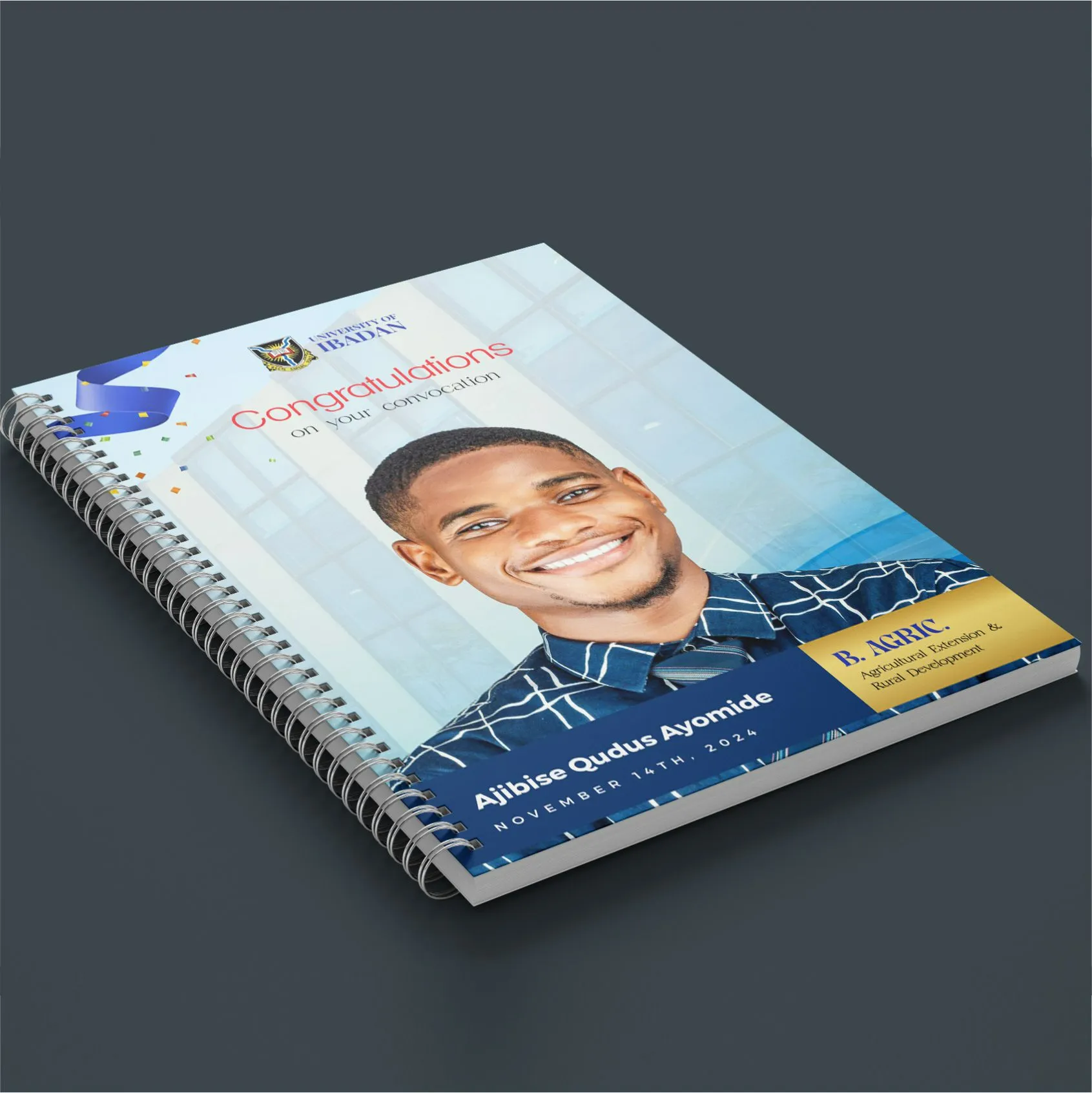 best high top quality custom branded customized retractable fashionable graduation/convocation personalized event jotter notepad design and printing in Lagos, Abuja, Nigeria, Africa.