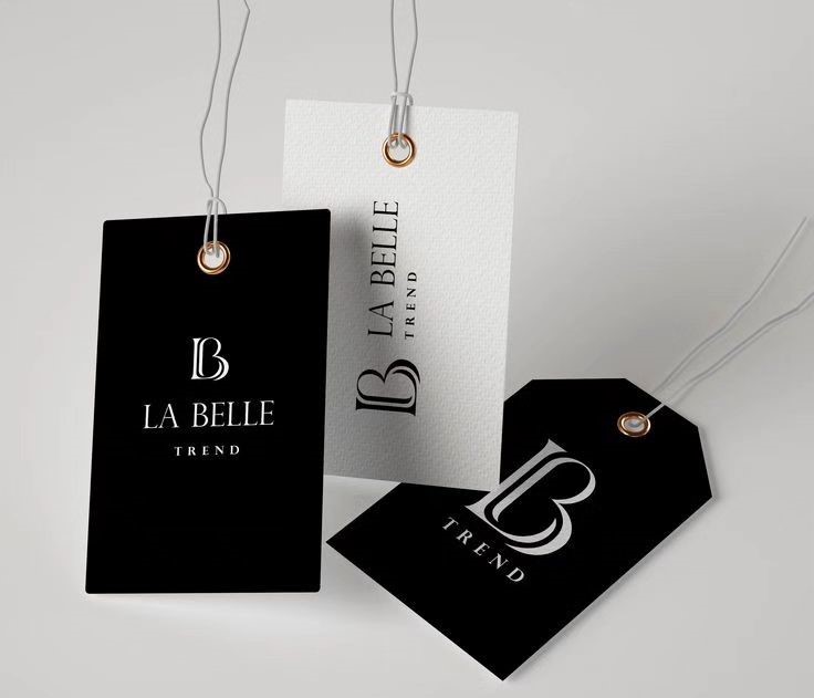 Custom fashion business clothing
                                                        hang tags label cards design and printing in lagos nigeria