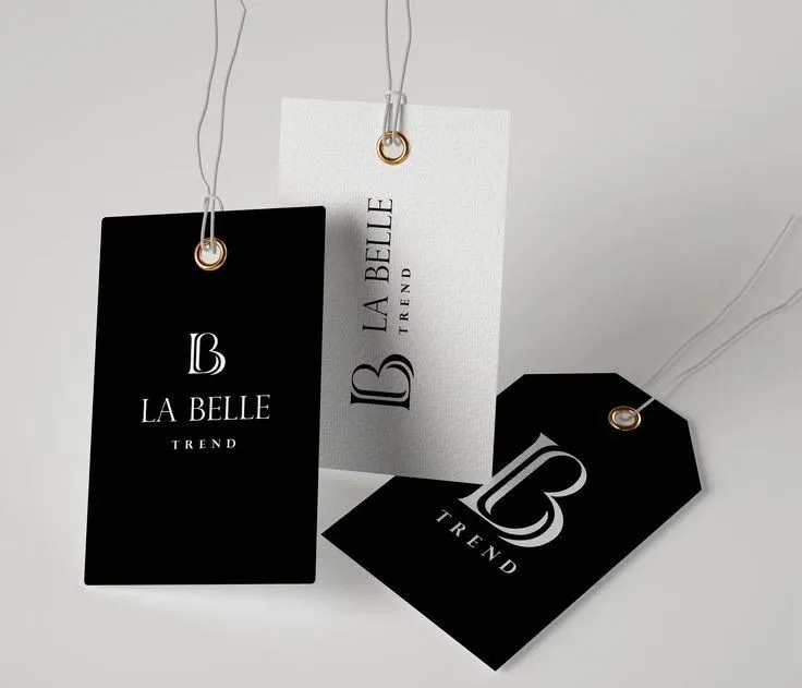 Custom fashion business clothing
                                                        hang tags label cards design and printing in lagos nigeria