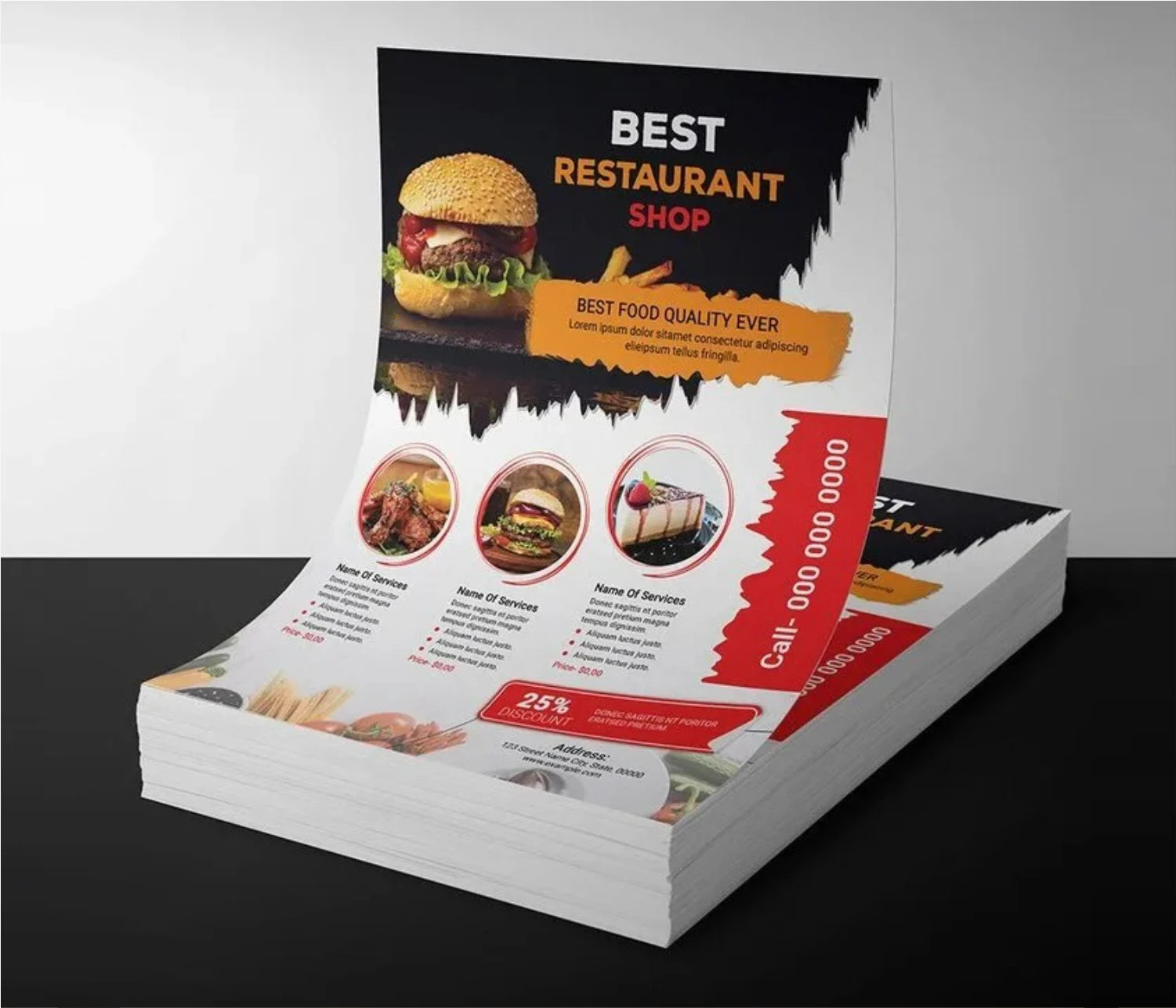 food canteen flyer restaurant advertisement handbill flyer printing in lagos nigeria