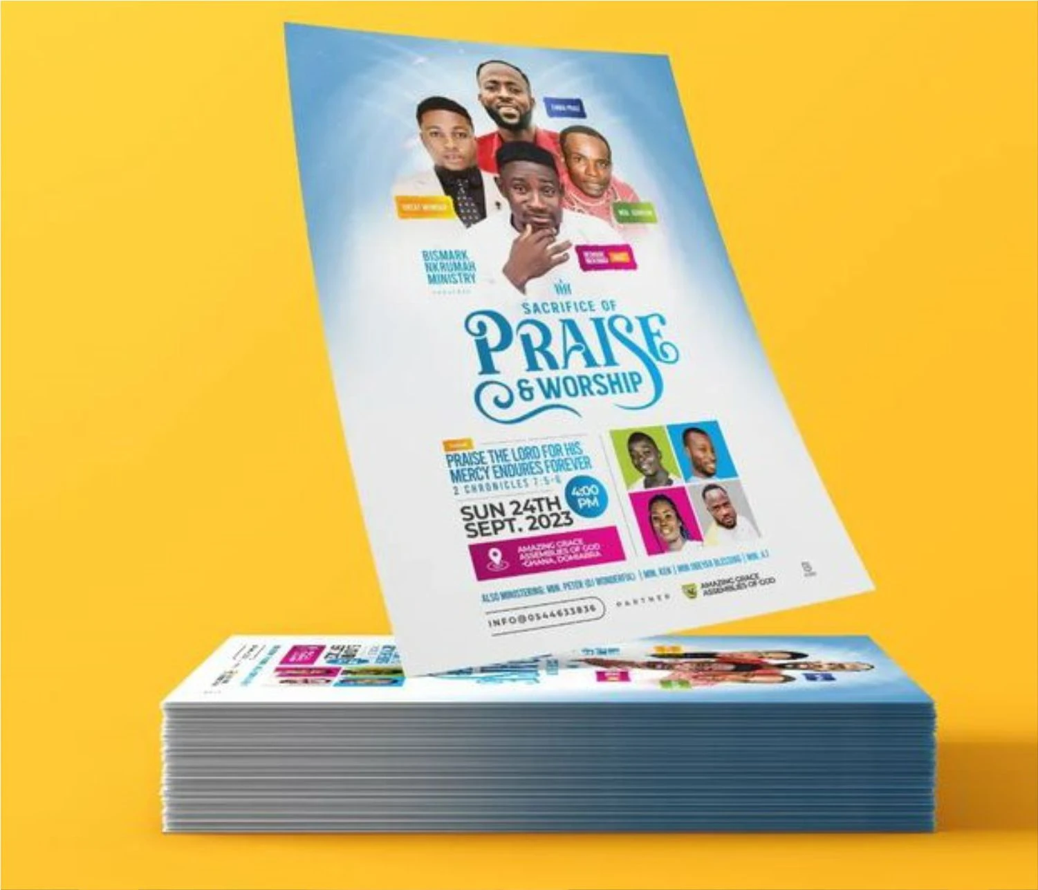 top quality A5 church flyer design printing in lagos nigeria