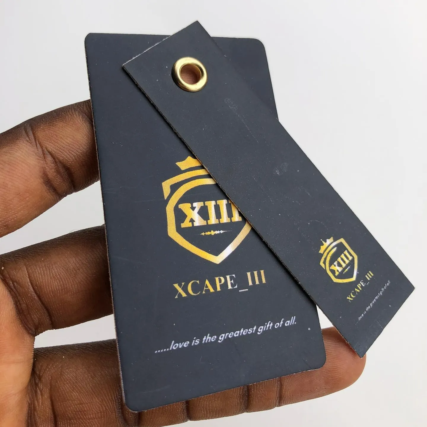 Customized branded best high top quality custom company premium business luxury premium clothing hang tag design and printing in Lagos, Abuja, Nigeria, Africa.