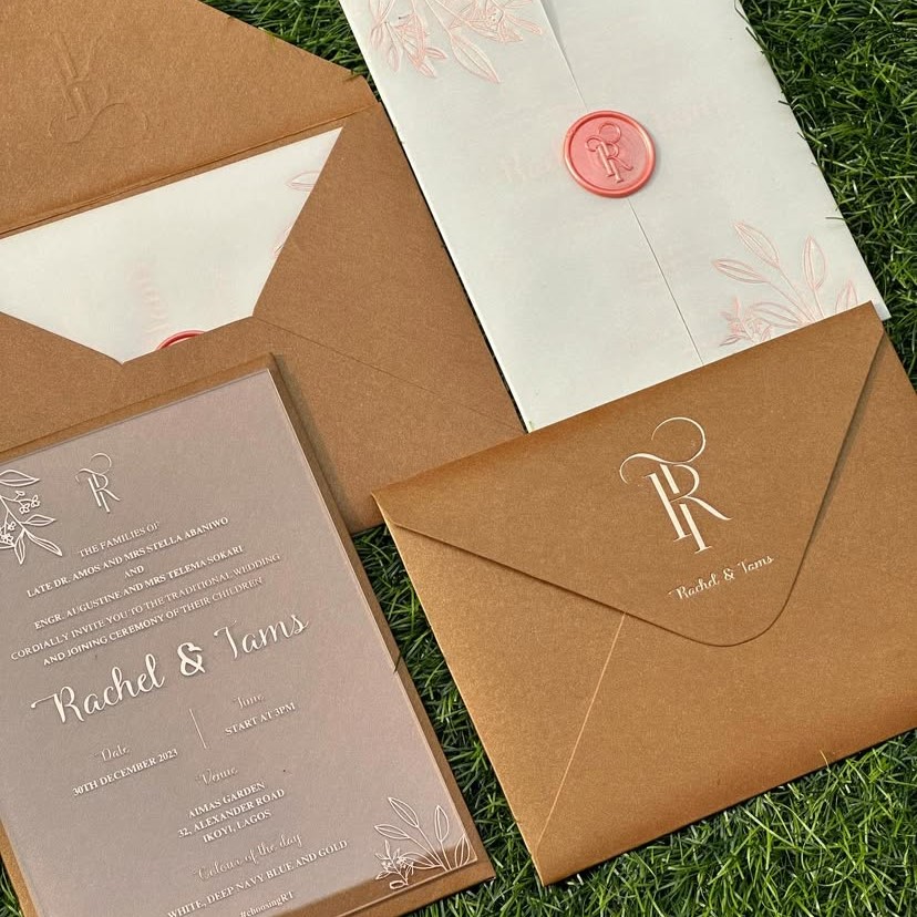 top quality acrylic wedding invite box marriage acrylic wedding invitation card set with wedding access card and driver meals card in lagos nigeria