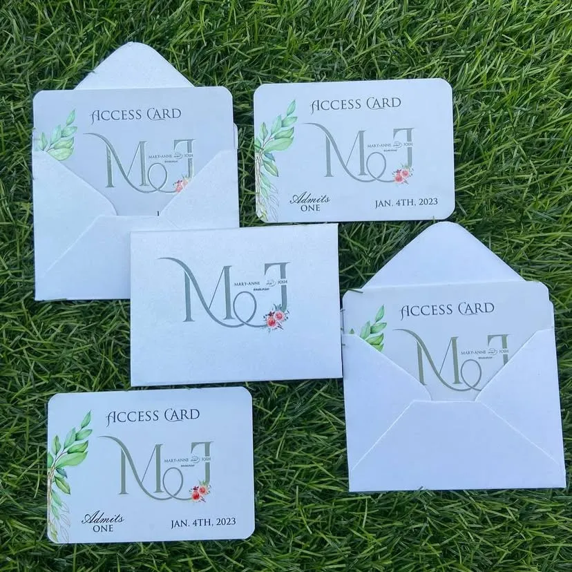 best quality wedding access card design and printing in lagos nigeria.
                                                  
