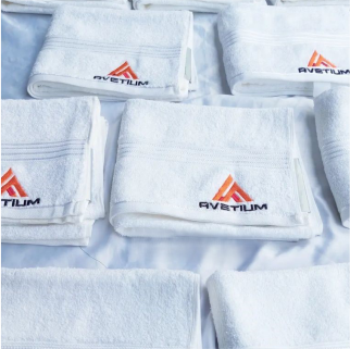 High best top quality customized branded custom premium retractable corporate bath towel souvenir gift item design and printing
                                                        in Lagos, Abuja, Nigeria, Africa.