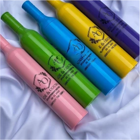 best high top quality custom branded customized retractable fashionable luxury premium corporate bottle shaped umbrella design and printing in Lagos, Abuja, Nigeria, Africa.