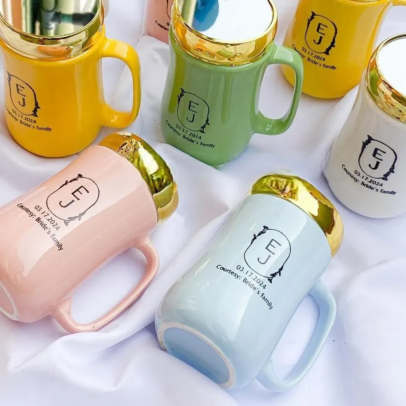 high quality customized mirror lid coffee mug cup for wedding souvenirs gift items coffee mug printing in lagos nigeria