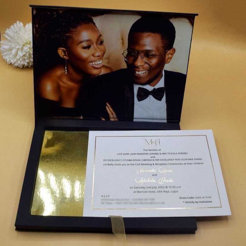 high quality customized wedding invitation box set premium wedding box set design and printing in lagos nigeria