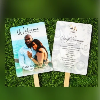 Customized high top quality custom branded promotional retractable fashionable luxury wedding handfan souvenir gift item design and printing in Lagos, Abuja, Nigeria, Africa