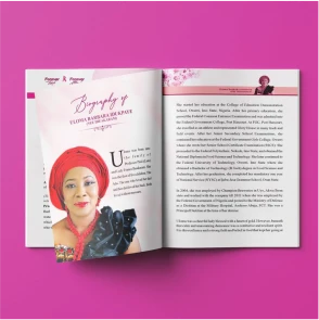 Customized high best quality top branded custom retractable promotional luxury corporate personalized burial/funeral brochure program of event design and printing in Lagos, Abuja, Nigeria, Africa.