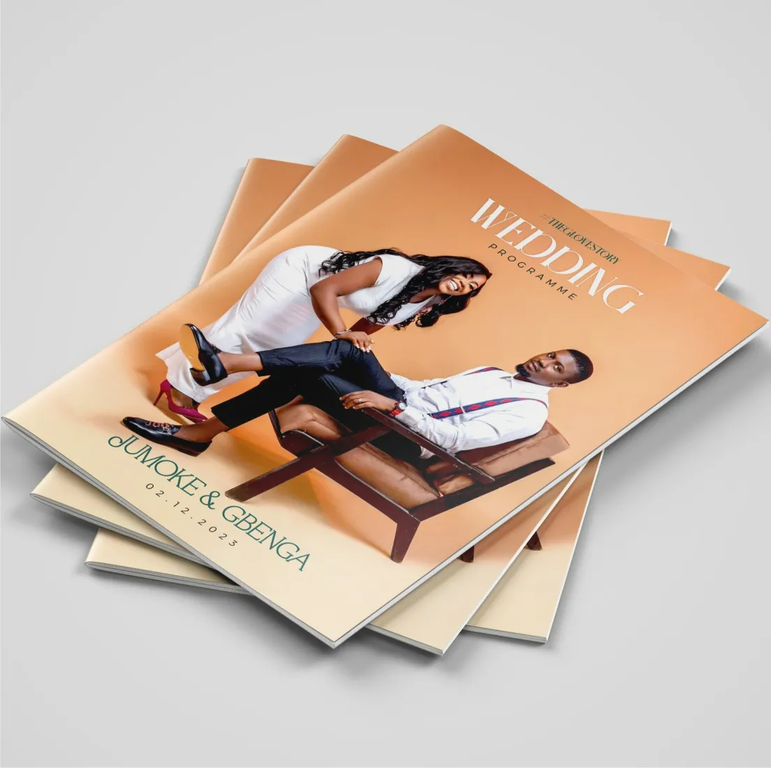wedding program of event marriage wedding brochure pamphlet design and printing in lagos nigeria.
                                                  