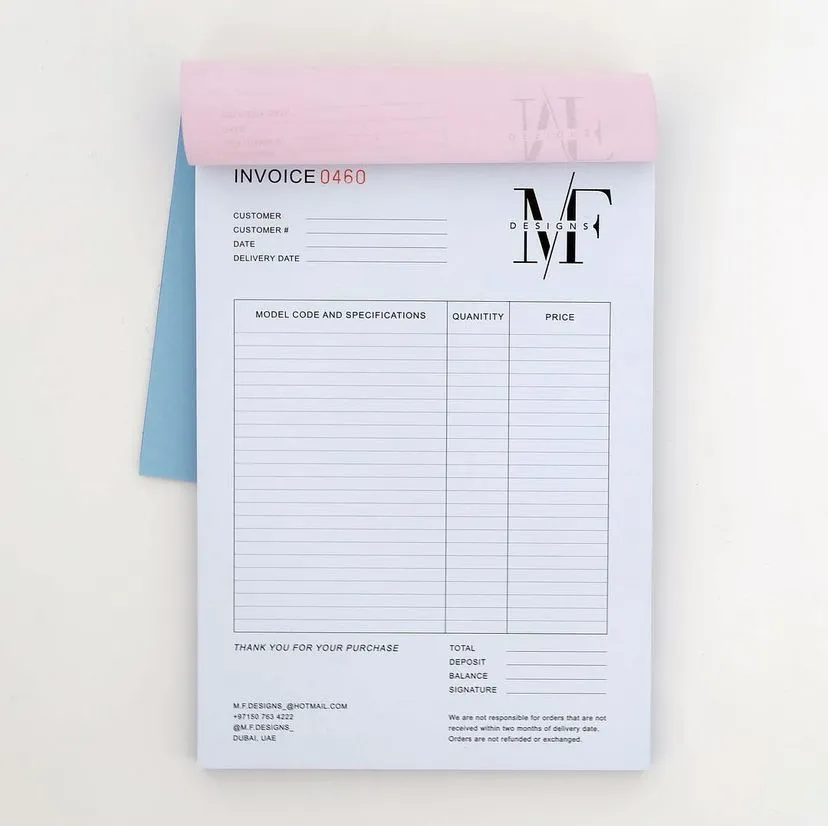 best high top quality custom branded customized booklet company office payment receipt design and printing in Lagos, Abuja, Nigeria, Africa.