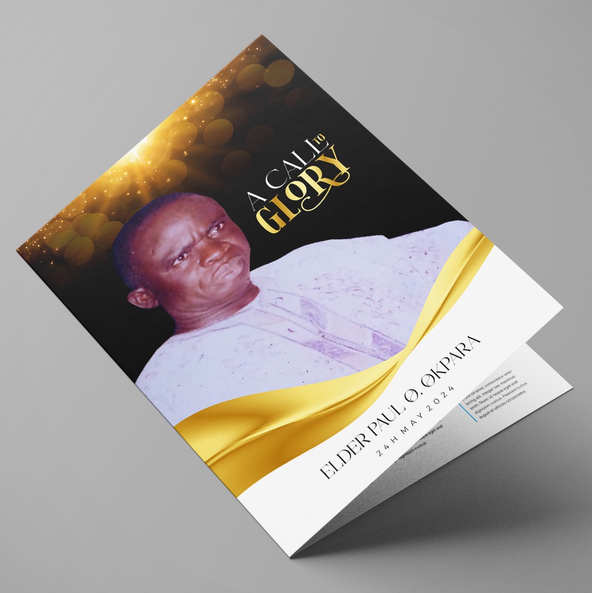 Custom funeral brochure burial program pamphlet design and printing in lagos nigeria