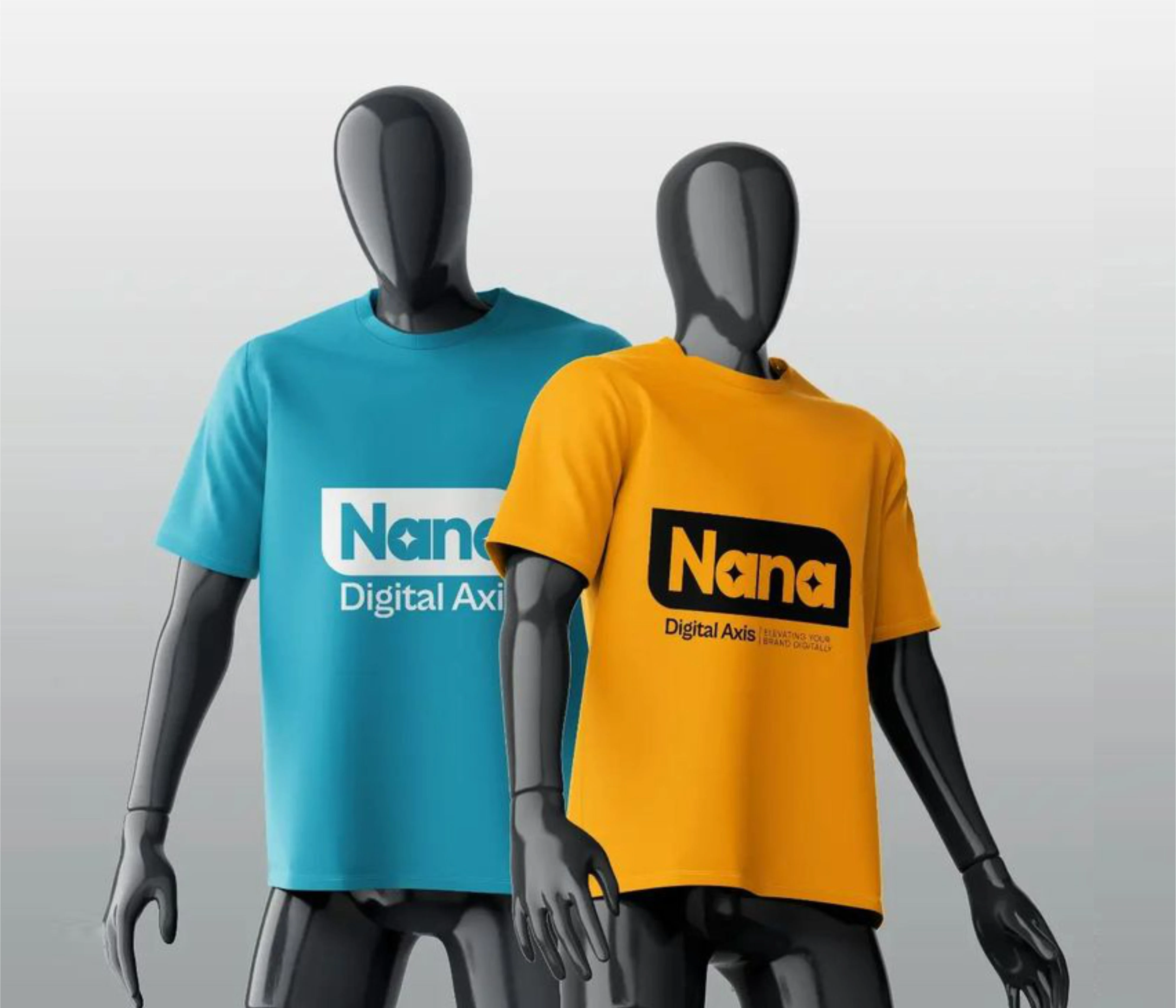 High quality white and blue design on black cotton full branded tshirt prints in lagos, Nigeria
