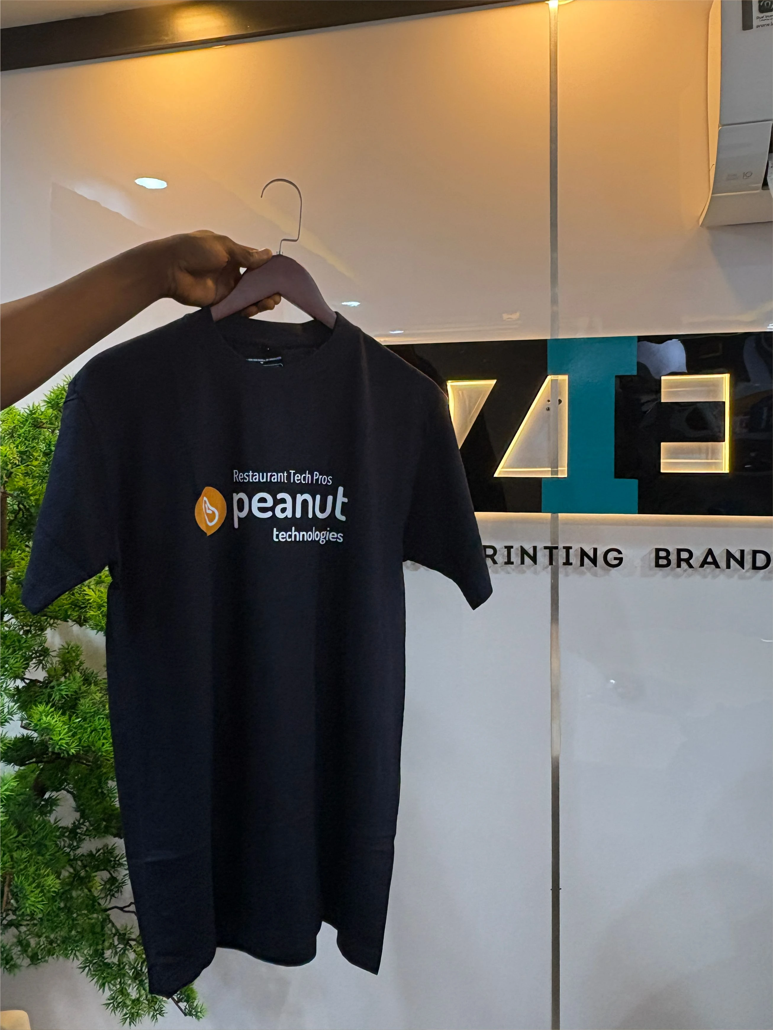 customized black short sleeve corporate tshirt print in lagos nigeria