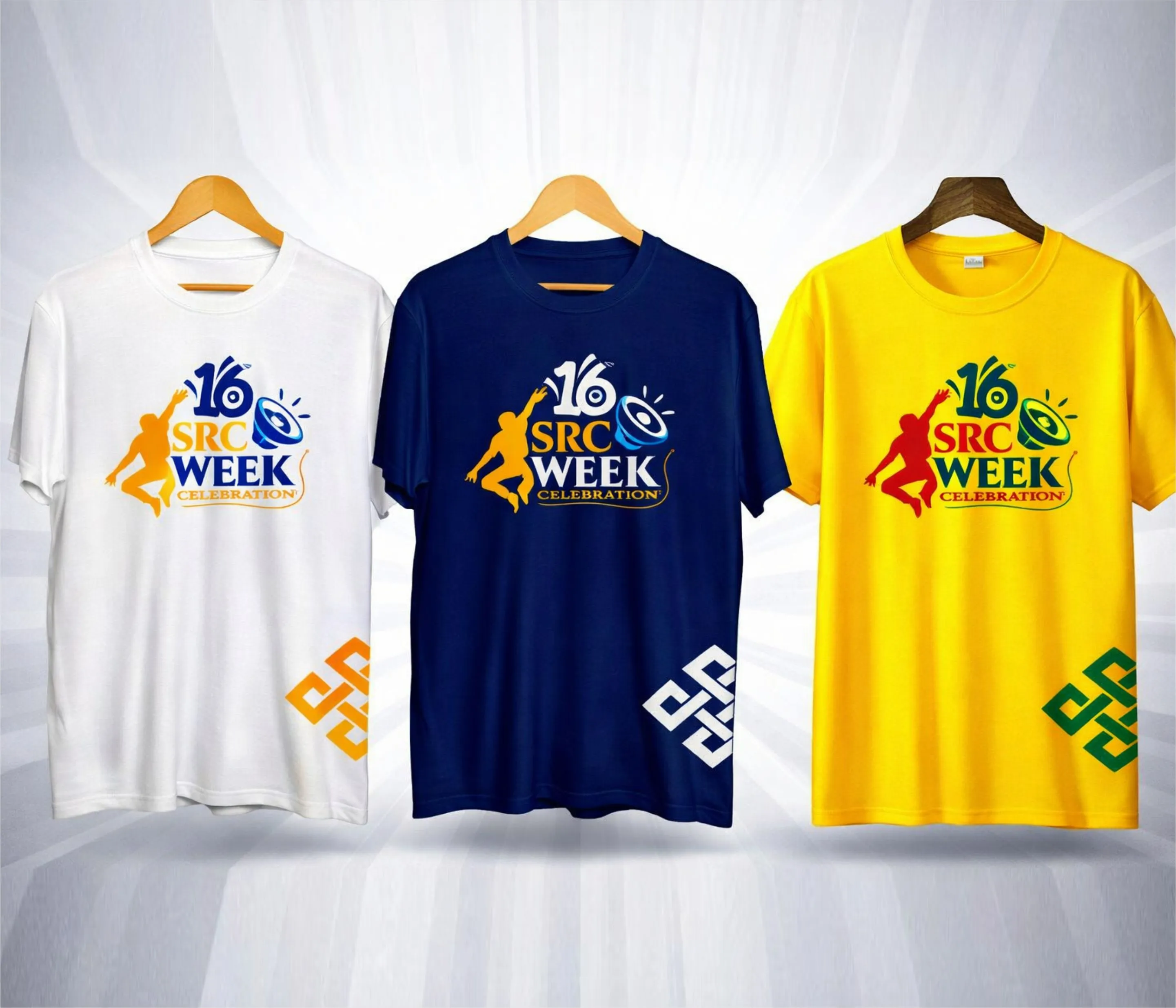 Customized white blue and yellow tshirt prints in lagos nigeria