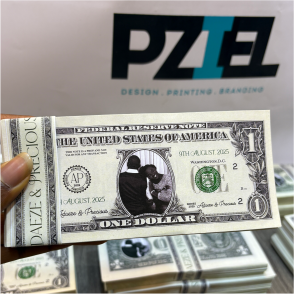 Customized branded best high top quality custom dummy fake party money design and printing in Lagos, Abuja, Nigeria, Africa.