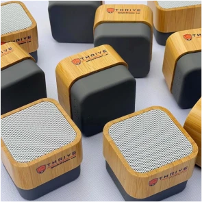 best high top quality custom branded customized office promotional retractable corporate bamboo bluetooth speaker design and printing in Lagos, Abuja, Nigeria, Africa.
