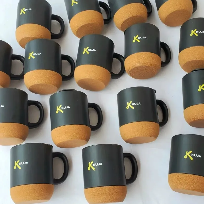 top 5 Best quality customized retractable corporate cork bottom coffee mug event party gift items and souvenirs printing in lagos nigeria