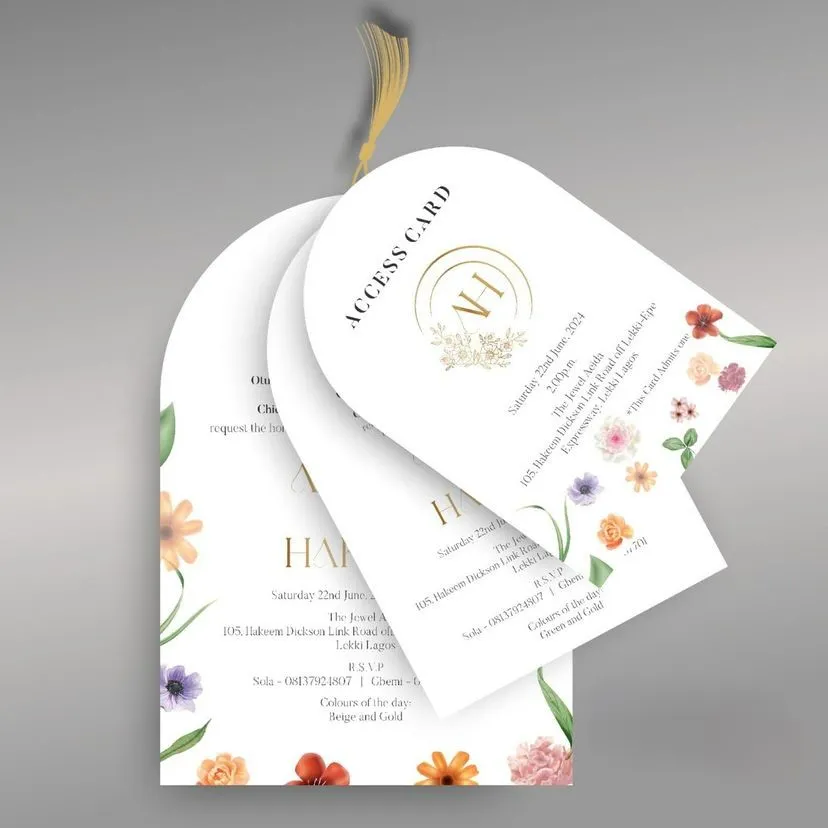 Customized high top quality custom branded event access card design and printing in Lagos, Abuja, Nigeria, Africa