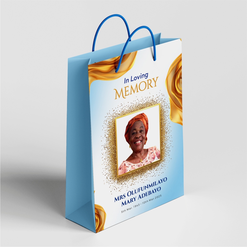 high quality funeral gift packaging bags burial souvenirs paper bag printing in lagos nigeria