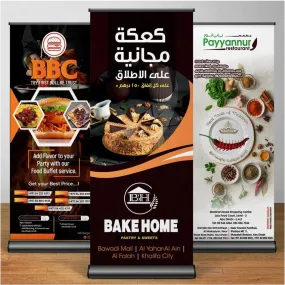 Customized high best quality top branded custom retractable promotional luxury corporate personalized roll up banner design and printing in Lagos, Abuja, Nigeria, Africa.