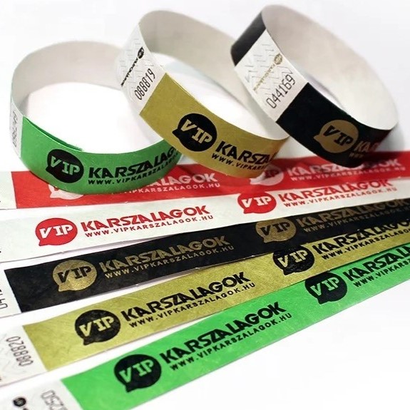 Customized branded best high top quality custom event paper wrist band design and printing in Lagos, Abuja, Nigeria, Africa.