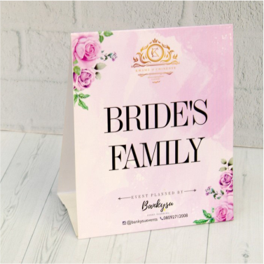 best high top quality custom branded customized retractable fashionable luxury premium event table tag card tent design and printing in Lagos, Abuja, Nigeria, Africa.