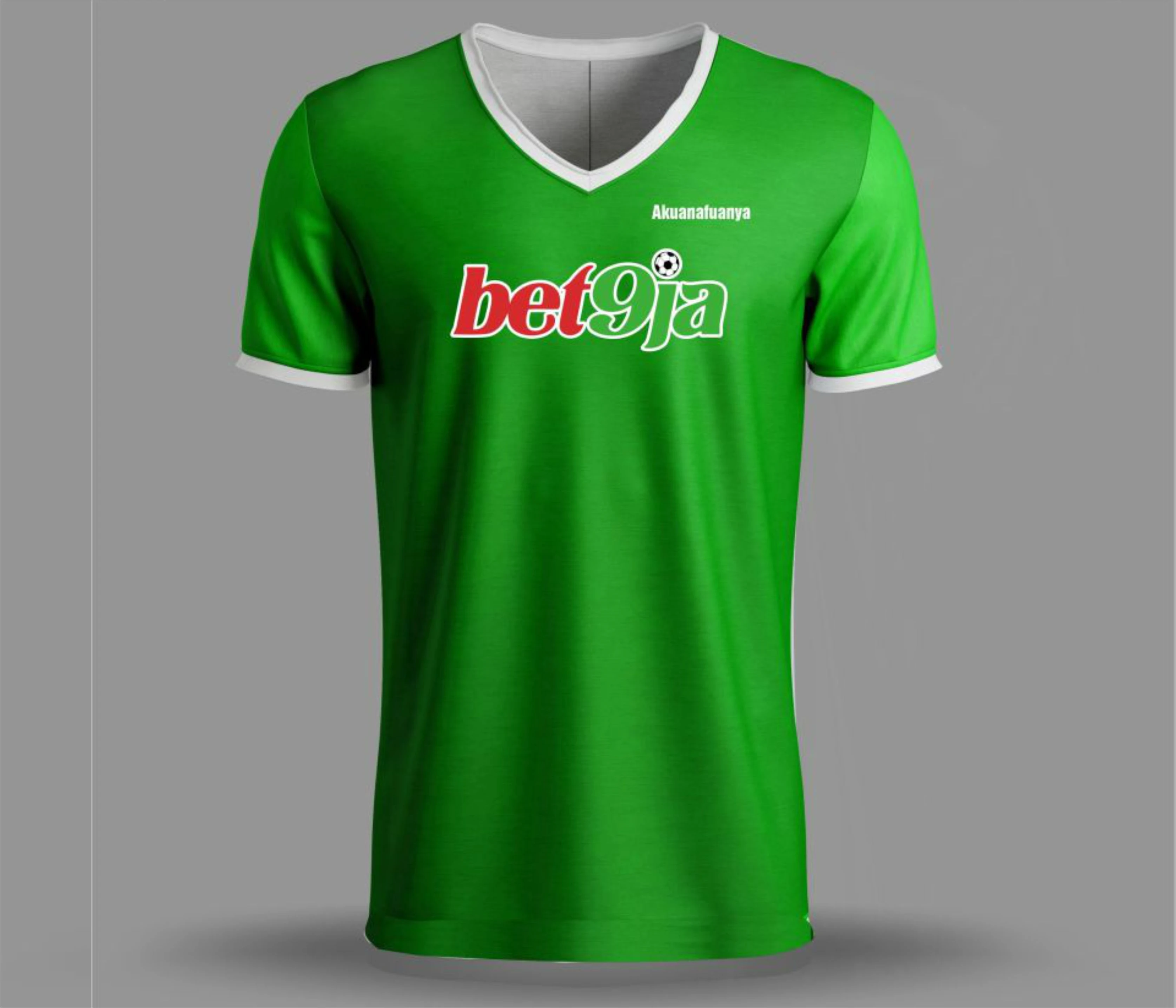 customized bet9ja company short sleeve v-neck tshirt design and prints in lagos, Nigeria