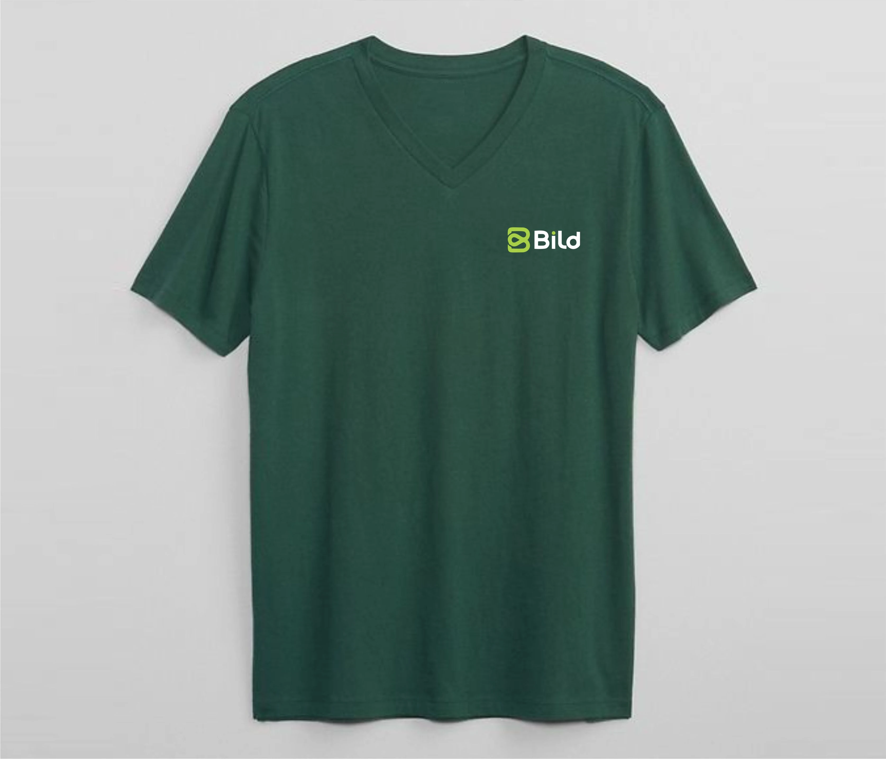 High quality full branded cotton green v-neck tshirt prints in lagos nigeria