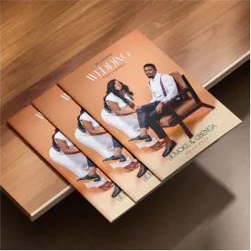 custom wedding brochure program pamphlet wedding order of service design and printing in lagos nigeria