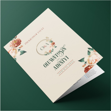 High best top quality customized branded custom premium retractable corporate wedding program of event brochure pamphlet design and printing
                                                        in Lagos, Abuja, Nigeria, Africa.
